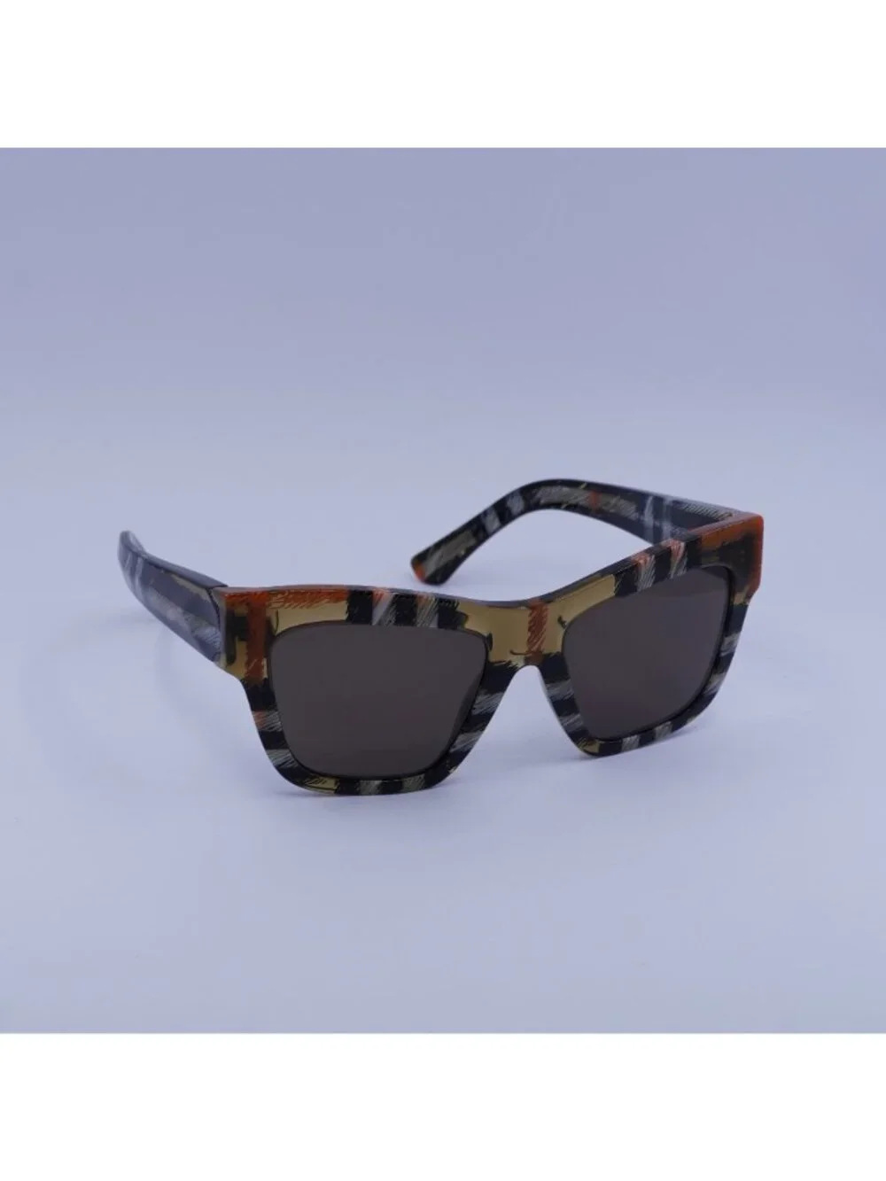 Burberry BE4449 4146/73 Square Sunglasses Check Sand Frame, Grey Lenses
